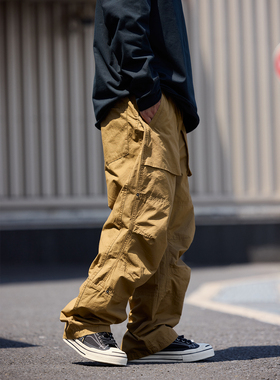 Quentin Marx日系复古男士工装裤宽松休闲潮牌长裤伞兵裤秋季新款