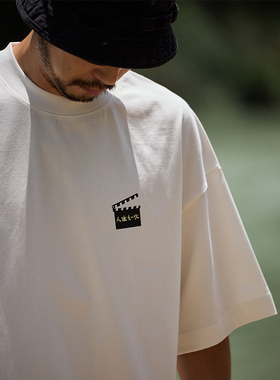 Quentin Marx日系男士重磅短袖T恤纯棉宽松休闲圆领潮牌男装夏季