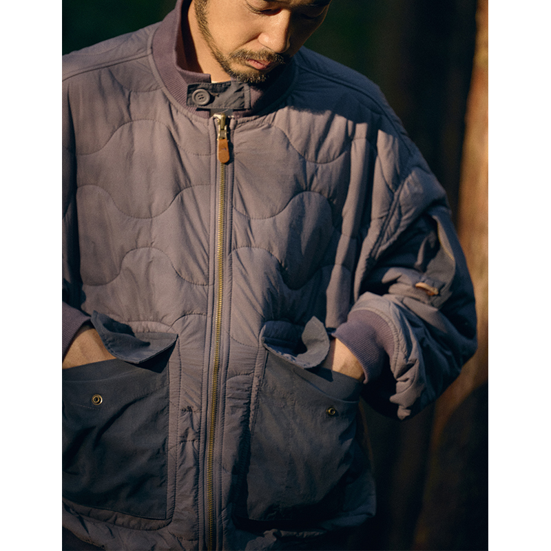 男士立领两面穿薄款棉衣外套