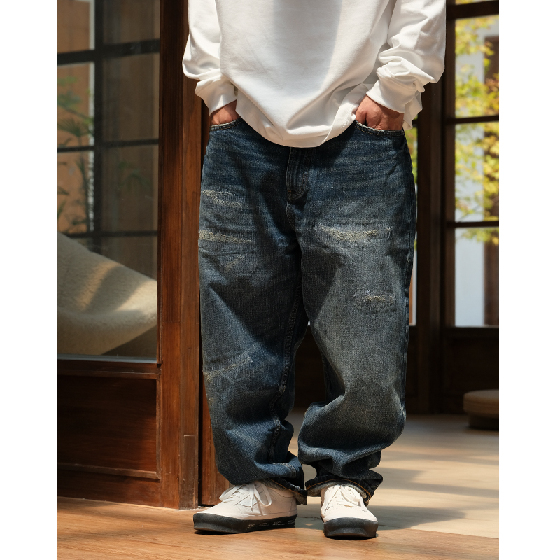 QuentinMarx赤耳牛仔长裤