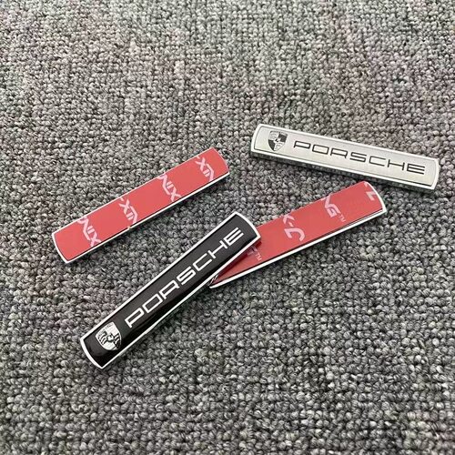 适用于保时捷叶子板侧标Macan卡宴718帕拉梅拉尾标改装金属车标贴