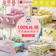 Cotton giường đơn in bông hoạt hình đôi giường trẻ em giường đơn mảnh 1,5M1,8 mét có thể được tùy chỉnh - Trang bị tấm