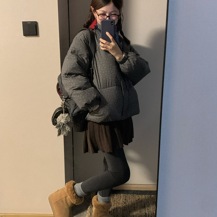 montague island-复古风绗缝宽松短款保暖羽绒服外套1476