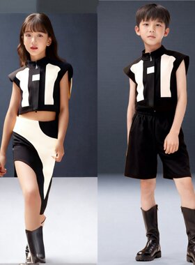 女童爵士舞套装夏季新品
