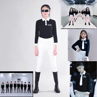 儿童模特走秀训练服装秋冬t台男童女童少儿模特形体服礼仪练功服