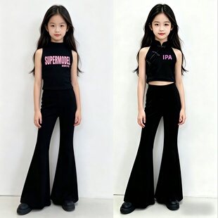 少儿形体礼仪训练服修身儿童T台走秀演出服夏季男女童模特练功服
