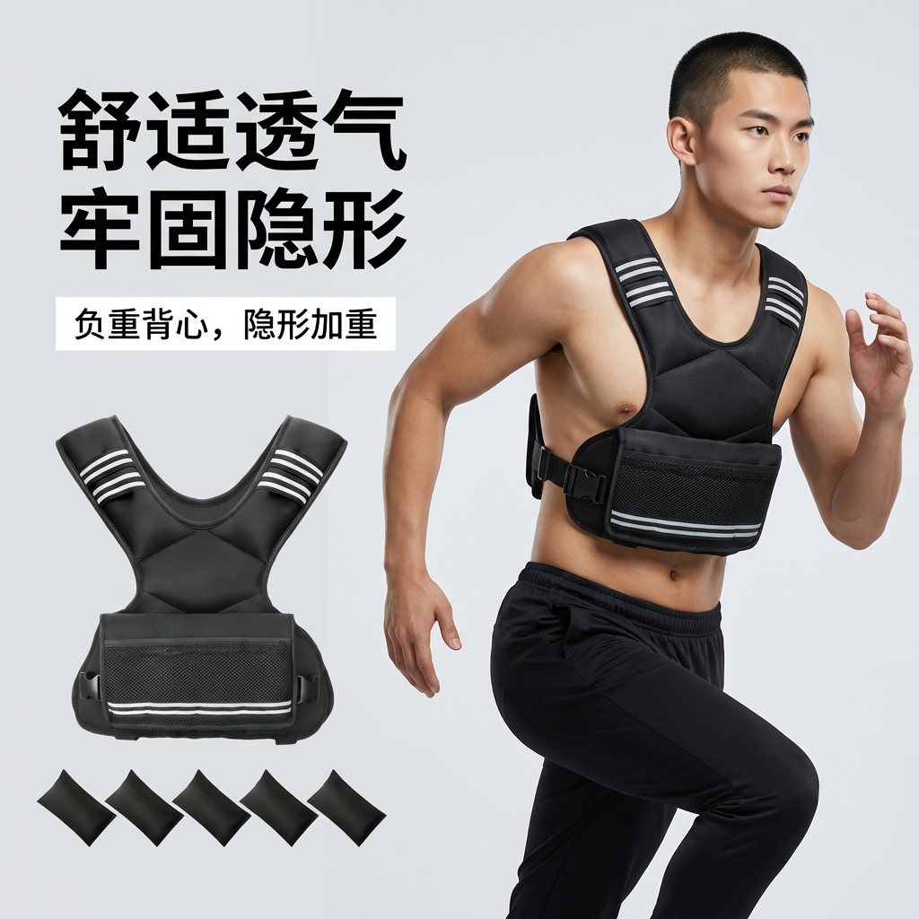 隐形负重沙衣男女通用健身背心体能训练跑步负重装备weighted