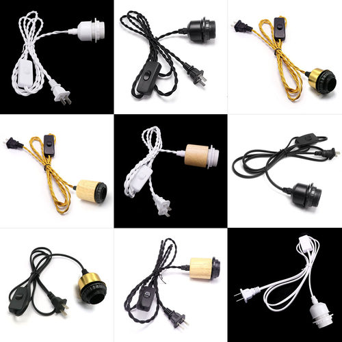 插头线带开关壁挂灯复古吊灯头