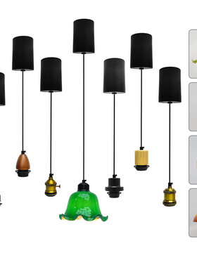 升降款灯线可调高度可升降悬停拉长伸缩灯头线组220V吊灯床头客厅