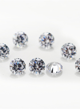 0.8--3mm小圆形白色锆石水钻 仿真钻石裸石diy手工配件珠宝镶嵌