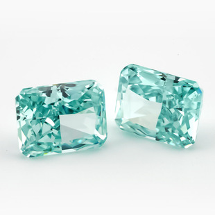 9A冰花切伊巴绿高端人造宝石裸石碎冰花 diy镶嵌戒指吊坠镶嵌主石