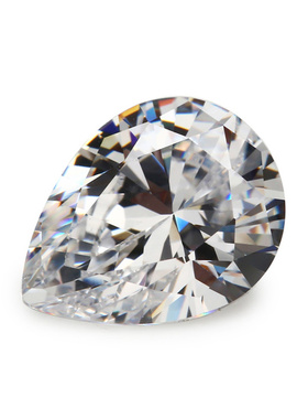 2x3-13x18mm 5A 水滴梨形白色锆石 梧州合成宝石 DIY首饰配件水钻