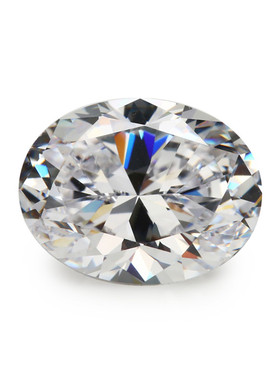 2x3-13x18mm 5A 梧州人工合成宝石  白色蛋型锆石裸石 立方氧化锆