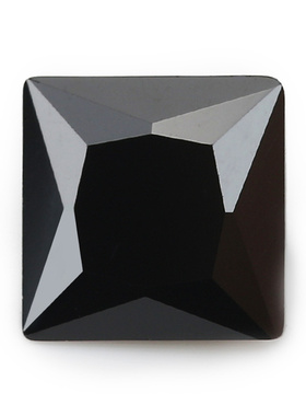 1.5x1.5mm--10x10mm 5A 正方直角黑色锆石 梧州人造宝石 DIY水钻