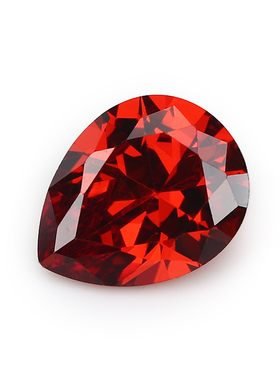 2x3--13x18mm 5A 石榴红色水滴梨形宝石 合成锆石 DIY首饰材料
