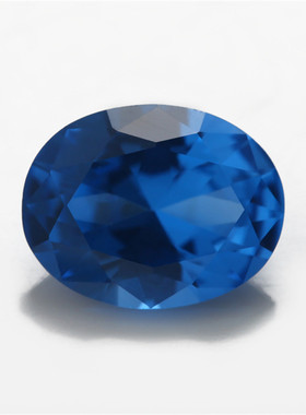 109#尖晶 3x5--10x12mm 蛋型蓝尖晶 人工合成宝石 首饰DIY宝石