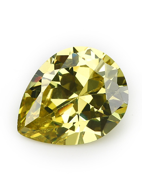 2x3--13x18mm 5A 梧州人工宝石 水滴梨形橄榄黄色锆石 合成氧化锆