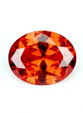2x3--13x18mm 5A 蛋型橘红色锆石 梧州人工宝石 立方氧化锆