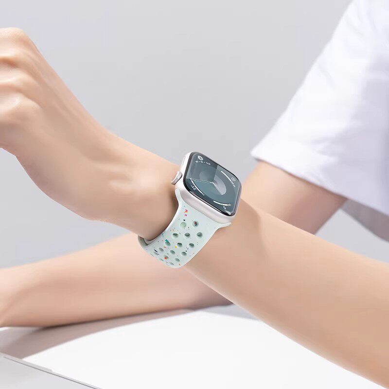 镂空透气适用苹果iWatch11/10表带AppleWatch运动腕带ultra3/2代