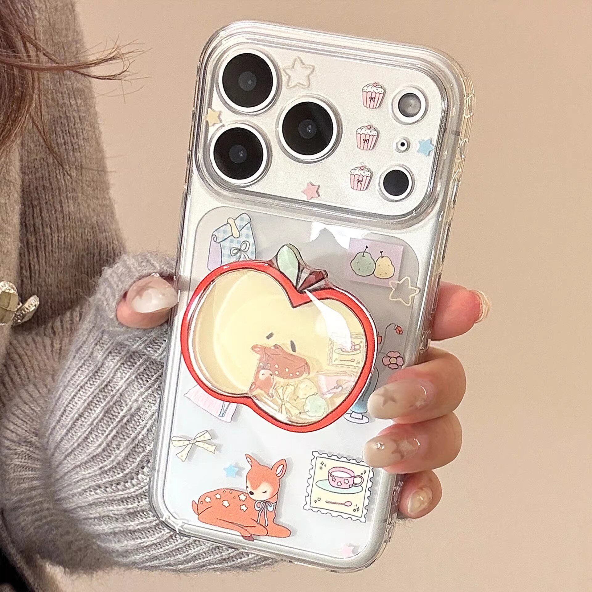 【智能AI相机键包裹】带支架适用苹果17promax手机壳16pro高级感iPhone15/14/13Pro原创个性17全包防摔保护套