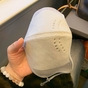 口罩女高颜值冬防风防寒云羔澳绒保暖加绒加厚成人儿童用立体口罩