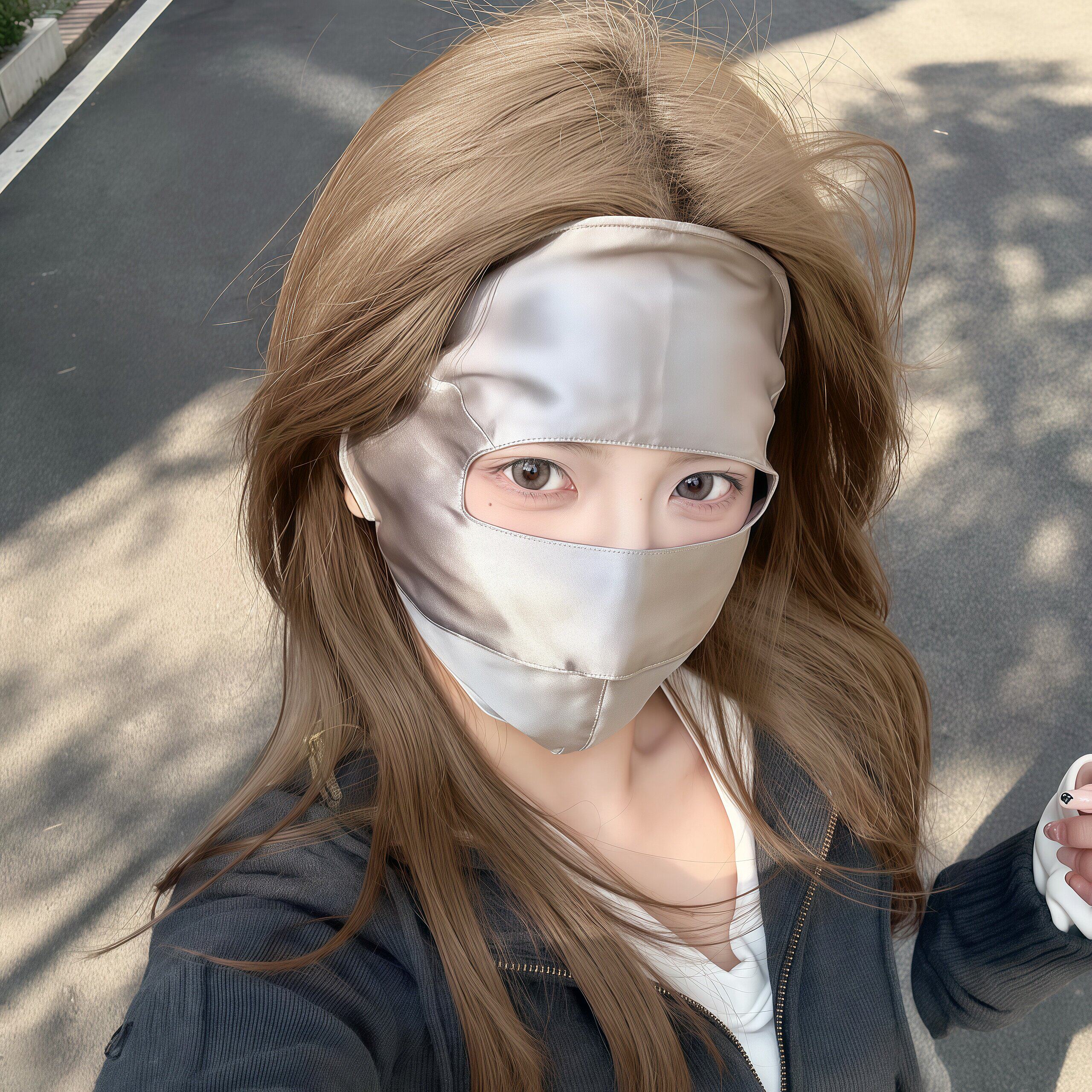 真丝防晒面罩全脸防紫外线2026新款夏季骑车遮脸医美术后脸基尼