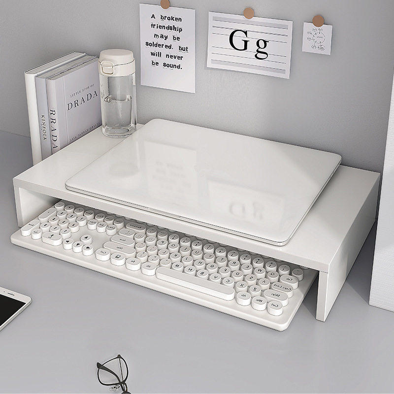 笔记本电脑支架显示器增高架办公桌面悬空木质收纳台式增高托架子