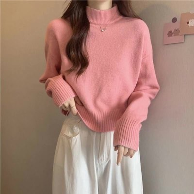 半高领短款套头毛衣女秋冬内搭