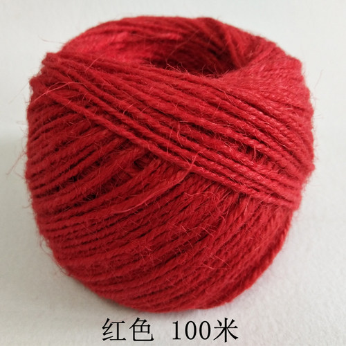 2mm5mm红色麻绳细粗捆绑绳