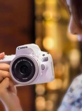佳能200d 女学生旅游白色单反相机 200d二代4K 100d入门数码相机