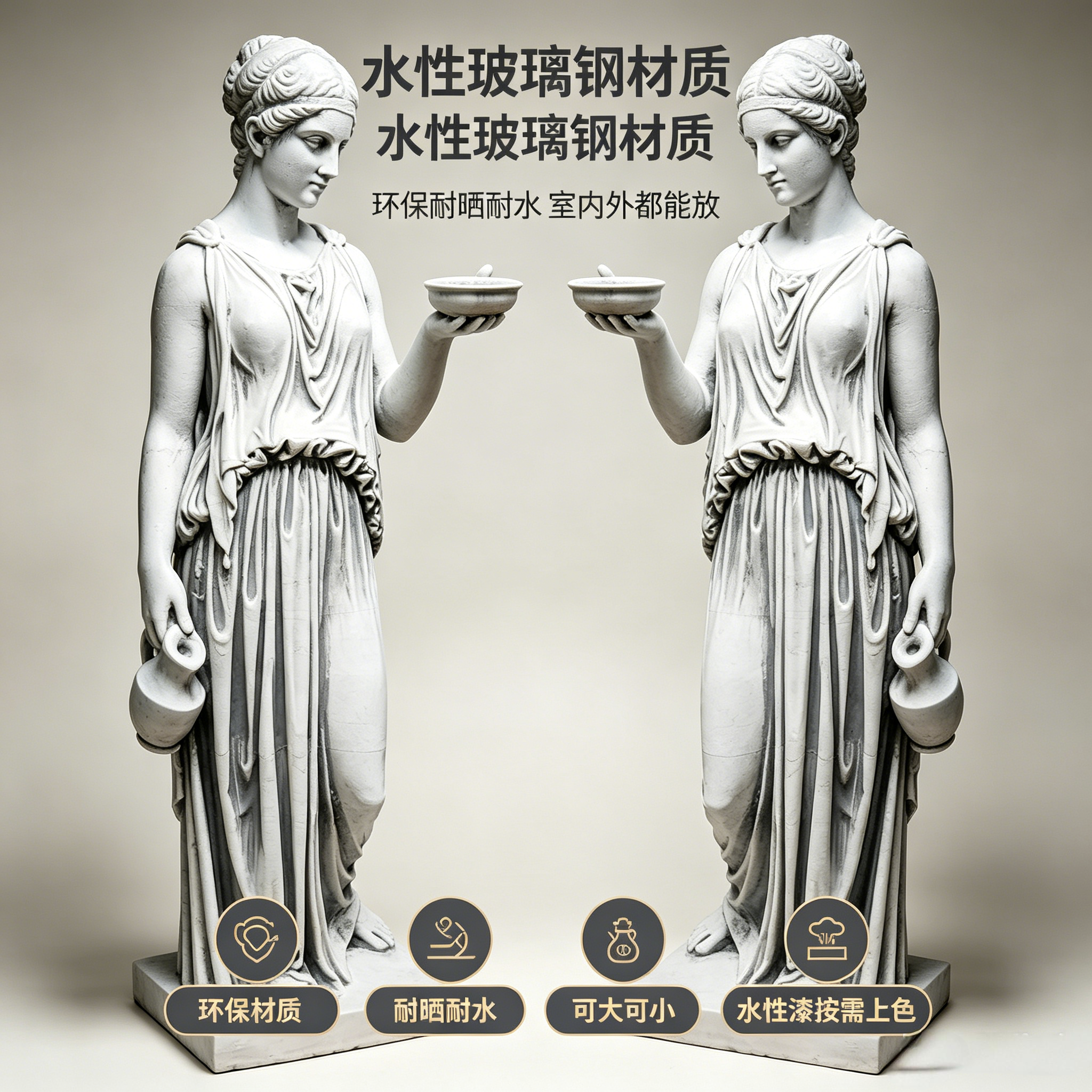 古典希腊罗马赫柏侍酒官雕像摆件