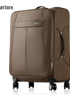 departure拉杆箱轻便型万向轮旅行箱 复古牛津布拉链箱软箱行李箱