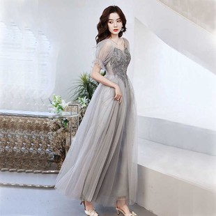 奥黛丽赫本晚礼服2025修身气质名媛宴会小众主持人修身法式小礼服