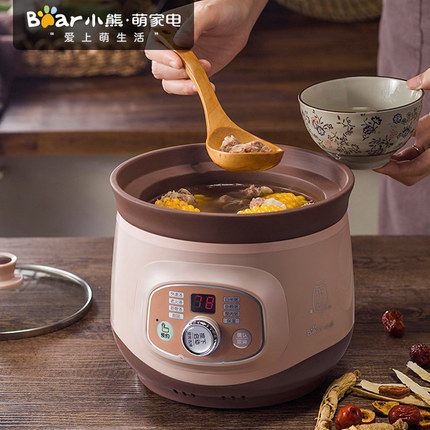 小熊电炖锅陶瓷电紫砂锅BB婴儿煲汤家用全自动 2-3人小型煮粥锅,厨房电器,电炖锅/煲汤锅/电炖盅,淘宝优惠券,粉丝福利购,淘宝优惠卷