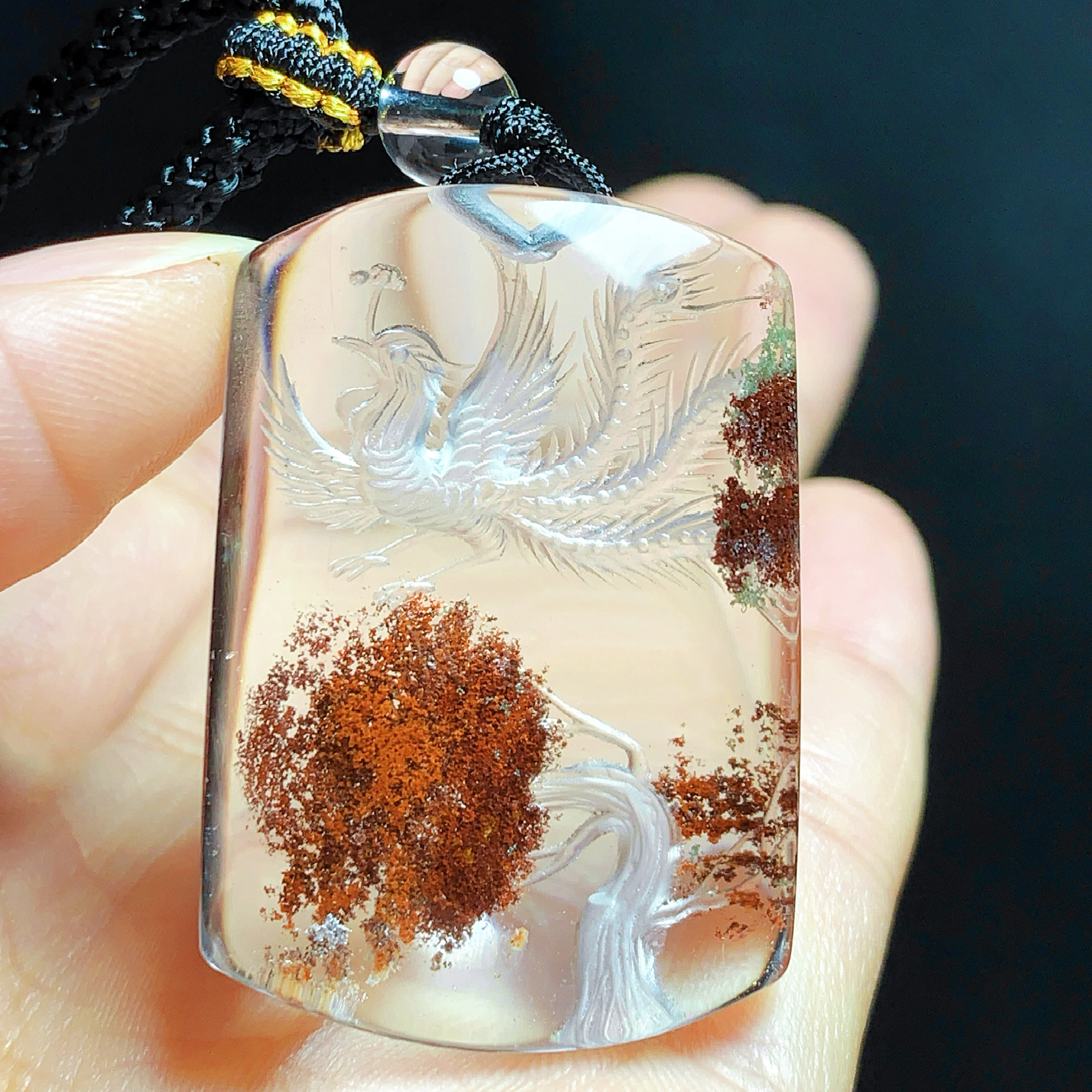 东海水晶天然雕刻红幽灵吊坠男女款项链百搭无事牌吊坠毛衣链饰品,饰品/流行首饰/时尚饰品新,颈饰,淘宝优惠券,粉丝福利购,淘宝优惠卷