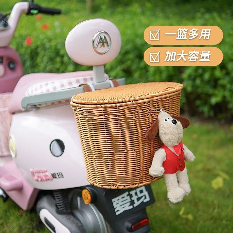 电动车后置车筐自行车前筐大号