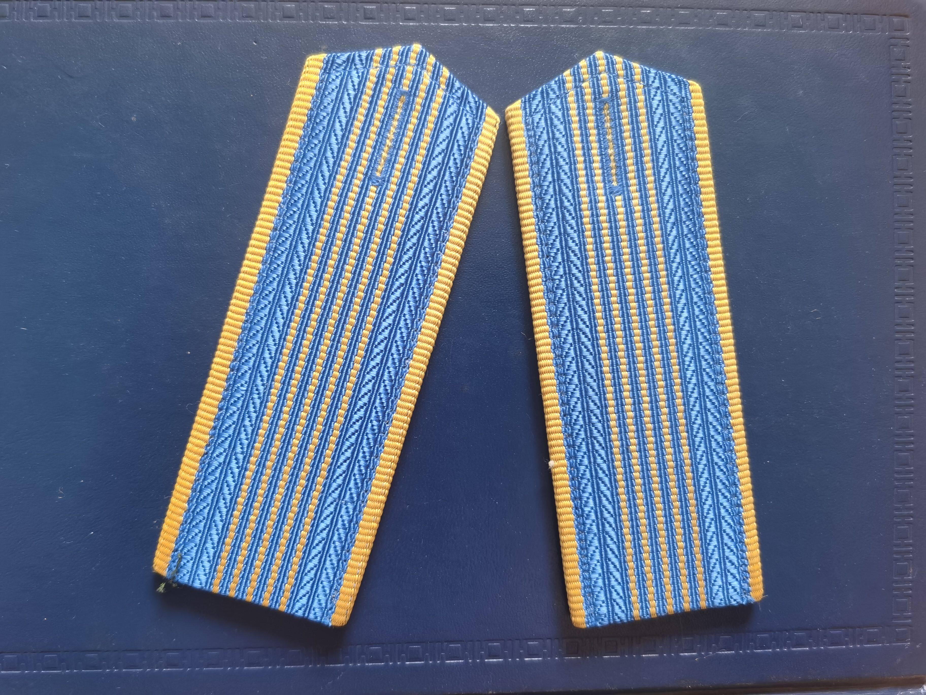 全新原品蓝色五线谱硬肩章演出用文工团用老式收藏