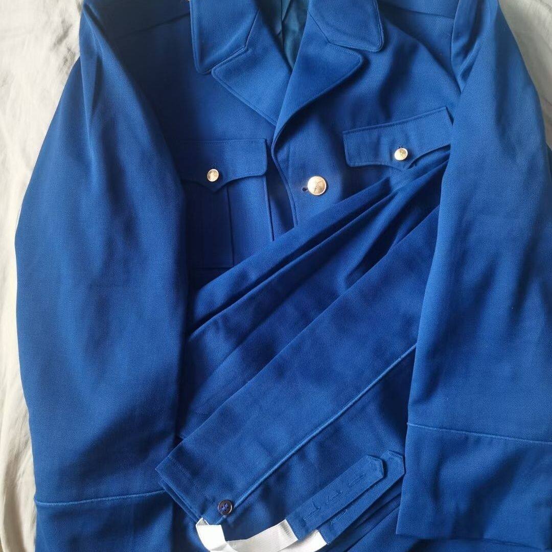 全新正品八九年天空蓝冬季礼服呢礼宾服套装