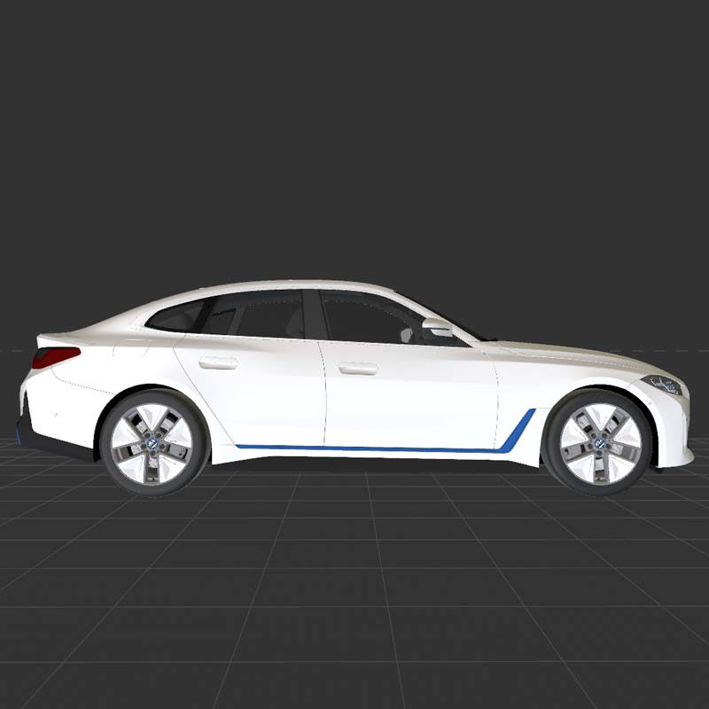 2022款宝马i4汽车模型 3Dmax C4D 犀牛Rhino 高精度简单内饰