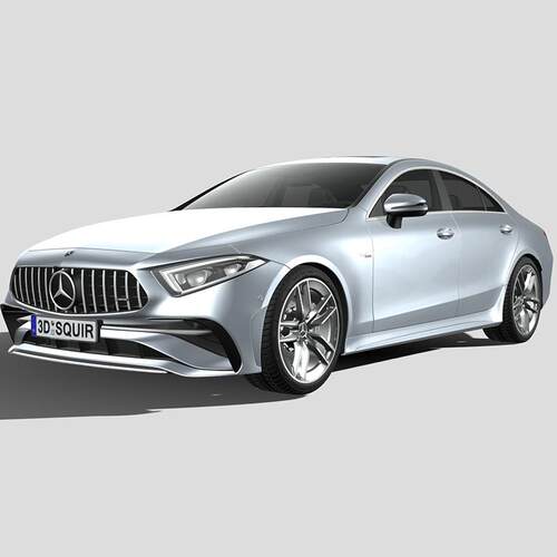 奔驰CLS汽车模型 3Dmax C4D 犀牛Rhino blender高精度简单内饰CAD