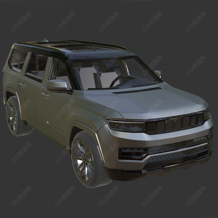吉普大瓦汽车模型3Dmax C4D犀牛Rhino blender CAD高精度简单内饰