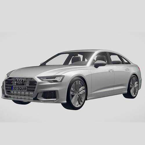 奥迪S6汽车模型 3Dmax C4D 犀牛Rhino blender高精度简单内饰