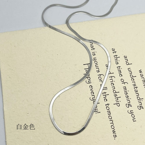 欧美风S925银高级感极简锁骨项链