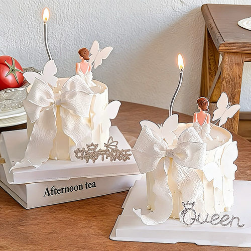 38女神节快乐蛋糕装饰钻石插件三八妇女节女王节唯美背影女神摆件