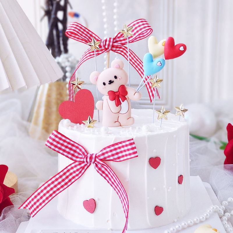 情人节蛋糕装饰摆件网红love告白小熊摆件情侣气球熊节日蛋糕装扮,节庆用品/礼品,节日装扮用品,淘宝优惠券,粉丝福利购,淘宝优惠卷