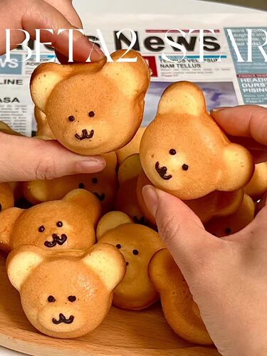 可爱小熊熊头面包蛋糕装饰