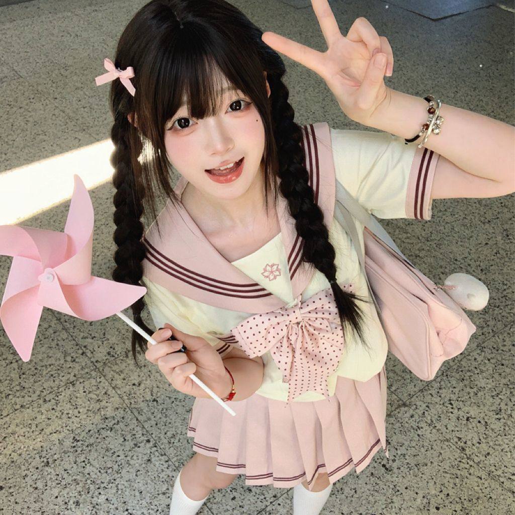 【樱花之恋】原创jk制服水手服正版日系学院风夏女收腰中间服套装