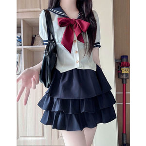 雪河原创jk制服全套2025学院风水手服长短袖衬衫收腰套装显瘦