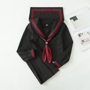 花清原创正版黑红三本JK长短袖水手服日系jk制服套装学院风基础款