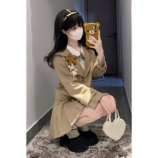 洛花糖原创(暮色森林)JK制服西装外套水手服小香风学生套装女复古